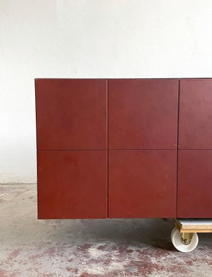 CEO Cube Leather Cabinet by Lella & Massimo Vignelli for Poltrona Frau, Italy, 1990s-EHE-1285985