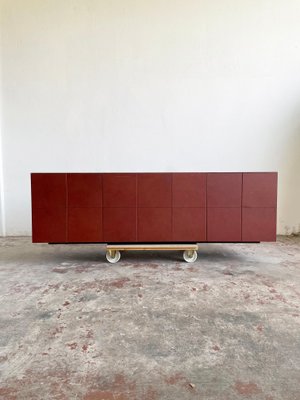 CEO Cube Leather Cabinet by Lella & Massimo Vignelli for Poltrona Frau, Italy, 1990s-EHE-1285985