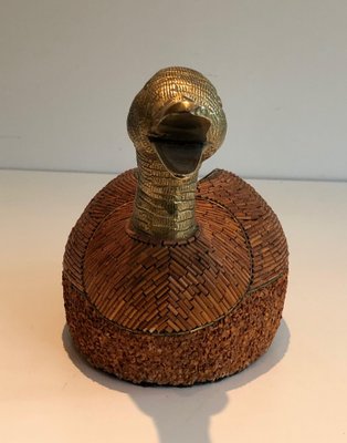 Ceramic and Brass Duck Storage, 1970s-BA-1706067