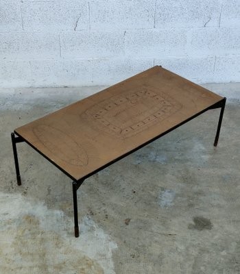 Ceramic and Metal Coffee Table by Stil Keramos, 1960s-RNN-1304161