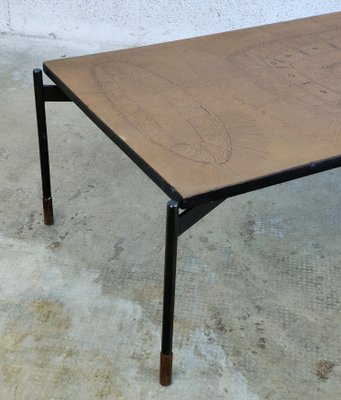 Ceramic and Metal Coffee Table by Stil Keramos, 1960s-RNN-1304161