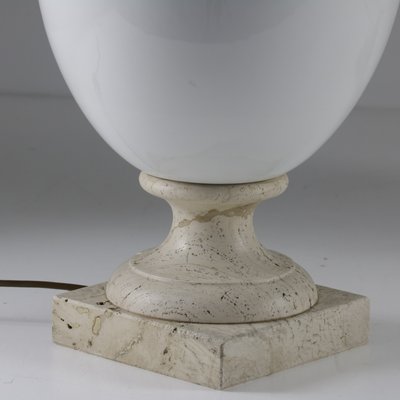 Ceramic and Travertine Table Lamps, Set of 2-SXX-1117683