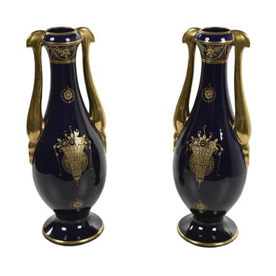 Ceramic Art Deco Vases, Set of 2-NQ-1369714