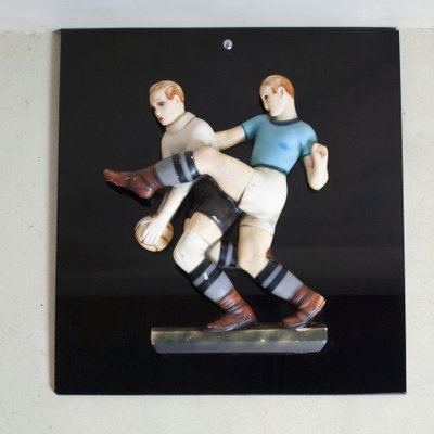 Ceramic Bas-Relief Depicting Soccer Players by Enrica Robecchi for Lenci, 1930s-JQO-1431762