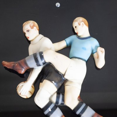 Ceramic Bas-Relief Depicting Soccer Players by Enrica Robecchi for Lenci, 1930s-JQO-1431762