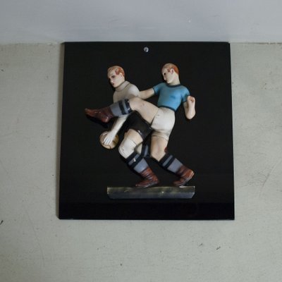 Ceramic Bas-Relief Depicting Soccer Players by Enrica Robecchi for Lenci, 1930s-JQO-1431762