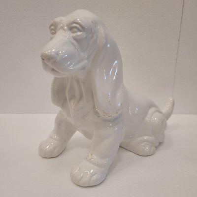 Ceramic Basset Hound Sculpture, Germany, 1940s-NUC-2033686