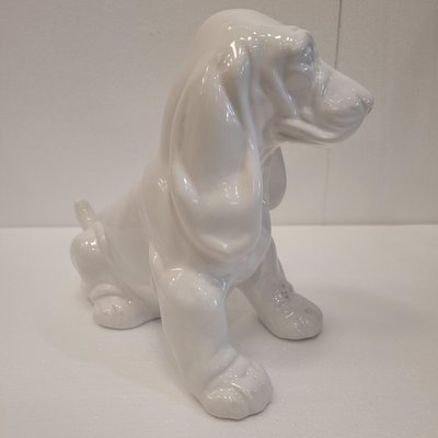 Ceramic Basset Hound Sculpture, Germany, 1940s-NUC-2033686