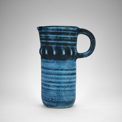 Ceramic Bleu Gitane Pitcher by Accolay, 1960s-SED-895738