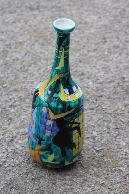 Ceramic Bottle with Abstract Decoration from Castelli, 1961-EH-1278161