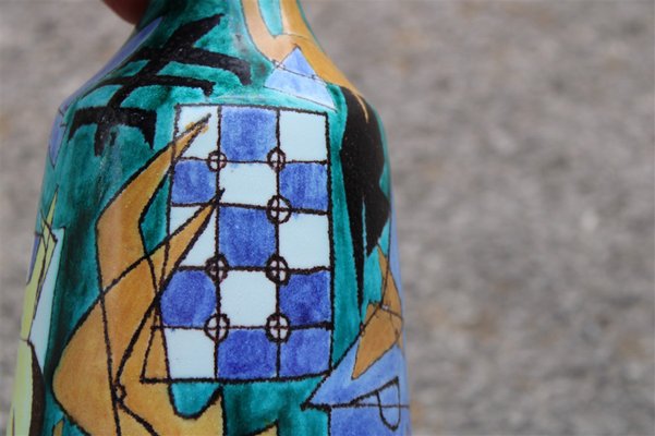 Ceramic Bottle with Abstract Decoration from Castelli, 1961-EH-1278161