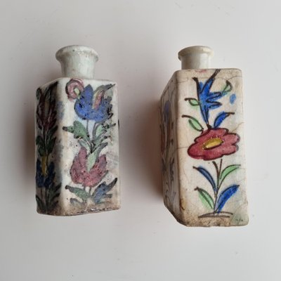 Ceramic Bottles, Iznik, Turkey, 18th Century, Set of 2-GSF-1816871