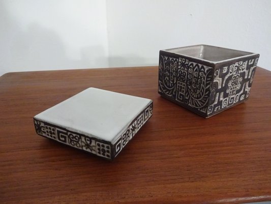 Ceramic Box with Lid from Ceramano, 1960s-RDW-594498