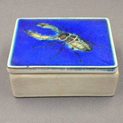 Ceramic Box with Lid from Karlsruhe Majolika Von Fuchs, 1965-WK-1345358