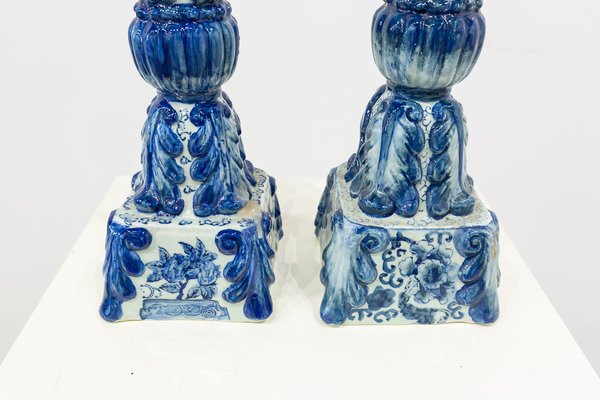 Ceramic Candleholders, 1950s, Set of 2-UJE-664593