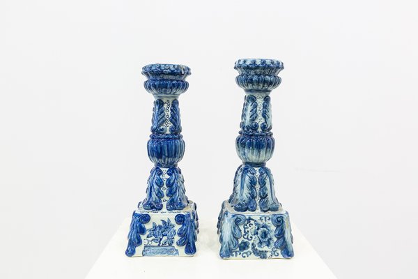 Ceramic Candleholders, 1950s, Set of 2-UJE-664593