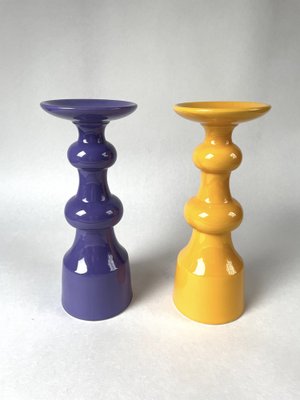 Ceramic Candleholders, 1980s, Set of 2-NY-1785120