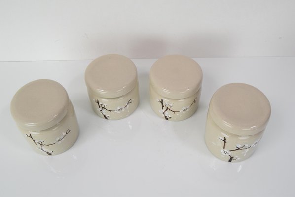 Ceramic Cans attributed to Ditmar Urbach, 1930s, Set of 4-TZ-1448503