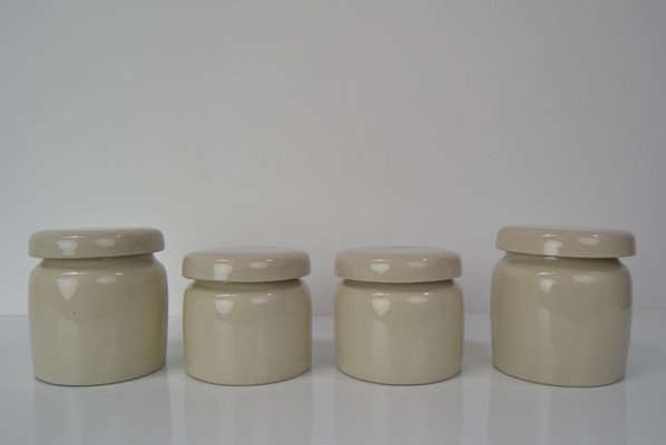 Ceramic Cans attributed to Ditmar Urbach, 1930s, Set of 4-TZ-1448503