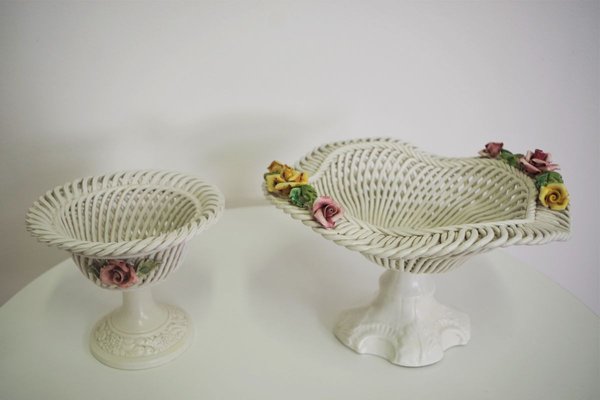 Ceramic Centerpiece Bowl, 1960s, Set of 2-KNM-910356