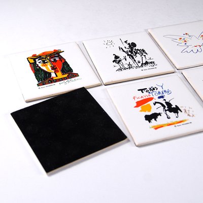 Ceramic Coasters from Succesion Picasso, 1996, Set of 6-GIW-1395834