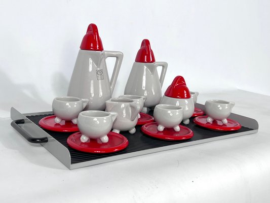 Ceramic Coffee Set by MAS Italy, 1980s, Set of 11-OT-1435899