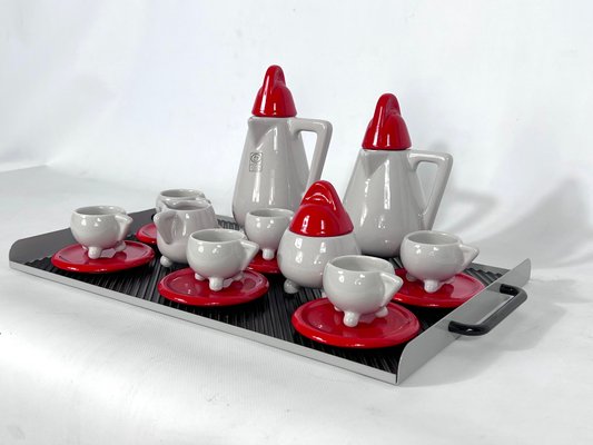 Ceramic Coffee Set by MAS Italy, 1980s, Set of 11-OT-1435899