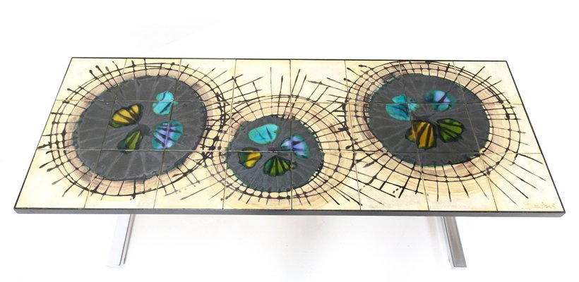 Ceramic Coffee Table by Juliette Belarti, Belgium, 1960s-MY-1029775