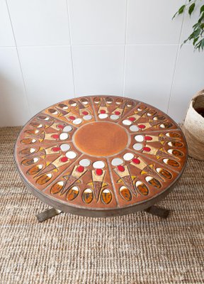 Ceramic Coffee Table by Raymond Corroyez, 1960s-JWI-1361816