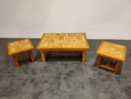 Ceramic Coffee Tables, 1960s, Set of 3-IRH-841888