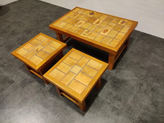 Ceramic Coffee Tables, 1960s, Set of 3-IRH-841888