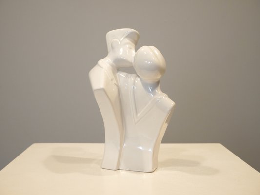 Ceramic Couple Kissing Sculpture by Bengt Nilsson for Jie Keramik,Sweden, 1980s-OGU-1357925