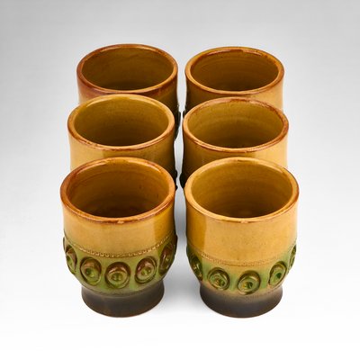 Ceramic Cups from Fratelli Fanciullacci, Italy, 1960, Set of 5-SED-1275006