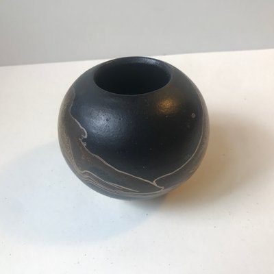 Ceramic Danish Ball Vase with Abstract Decor by Peter Sylvest, 1970s-LCR-743211