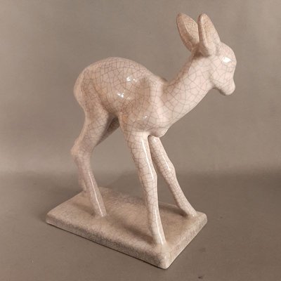 Ceramic Deer by Else Bach for Karlsruher Majolika, 1950s-WK-685923