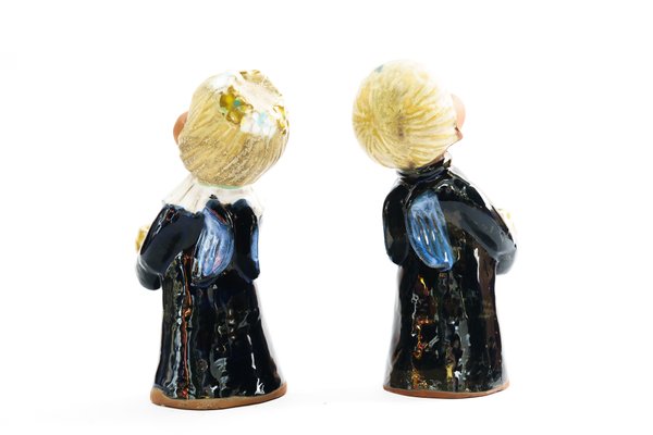 Ceramic Figurine Angel Candleholders, Vienna, 1950s, Set of 2-SPD-1758718