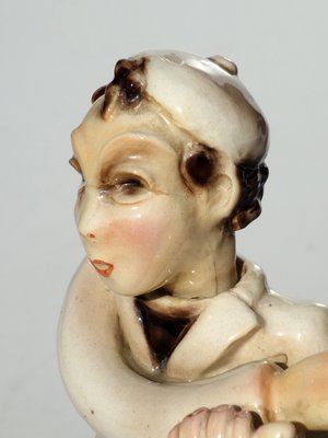 Ceramic Figurine by Leopold Anzengruber for Carraresi & Lucchesi, 1920s-GKB-845892