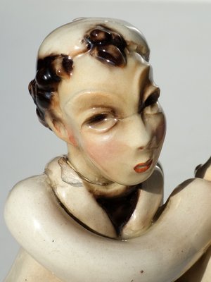 Ceramic Figurine by Leopold Anzengruber for Carraresi & Lucchesi, 1920s-GKB-845892