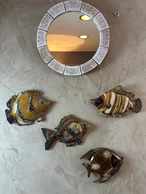 Ceramic Fish from Vallauris, 1970, Set of 4-BFK-2040477