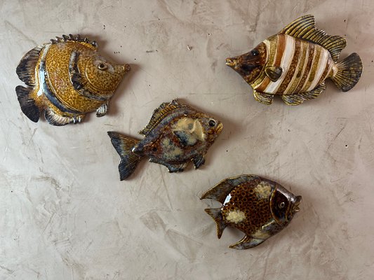 Ceramic Fish from Vallauris, 1970, Set of 4-BFK-2040477