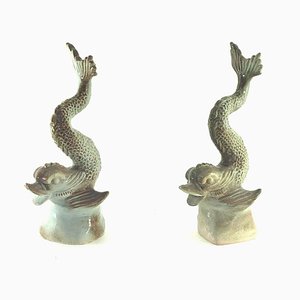 Ceramic Fish Sculptures, 1970s, Set of 2-UR-586750