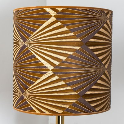 Ceramic Floor Lamp attributed to Kaiser with Silk Lampshade from Dedar, 1960s-VDW-1785957