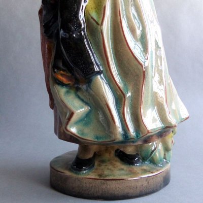 Ceramic Forest Girl Figure by Anton Kling for Karlsruher Majolika, 1935-WK-764845