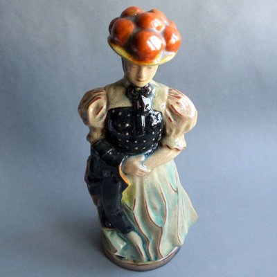 Ceramic Forest Girl Figure by Anton Kling for Karlsruher Majolika, 1935-WK-764845