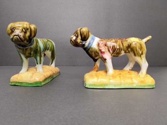 Ceramic Glazed Dogs from Sargadelos, Set of 2-JJT-783023