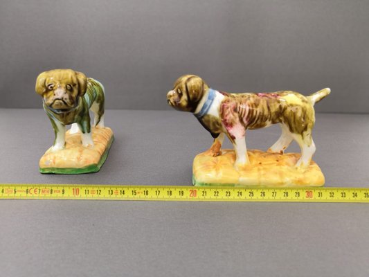 Ceramic Glazed Dogs from Sargadelos, Set of 2-JJT-783023