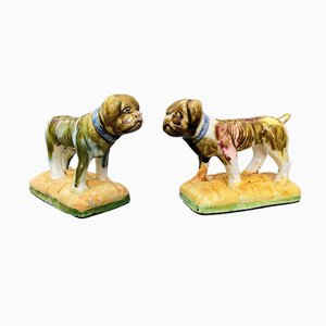 Ceramic Glazed Dogs from Sargadelos, Set of 2-JJT-783023