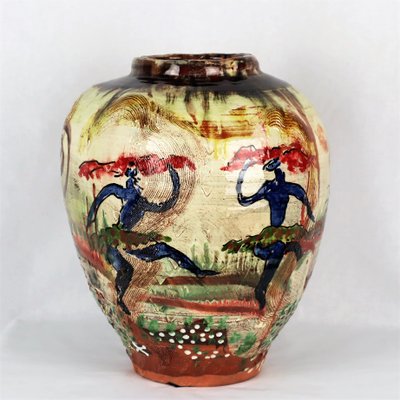 Ceramic Graffiti Jazz Vase by Basile, 1990s-YBU-1377393