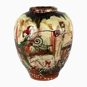 Ceramic Graffiti Jazz Vase by Basile, 1990s-YBU-1377393