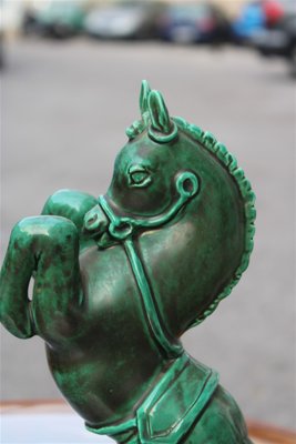 Ceramic Green Horse from Zaccagnini, 1940s-EH-776767